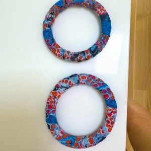 Colorful Patterned Fabric Bangles